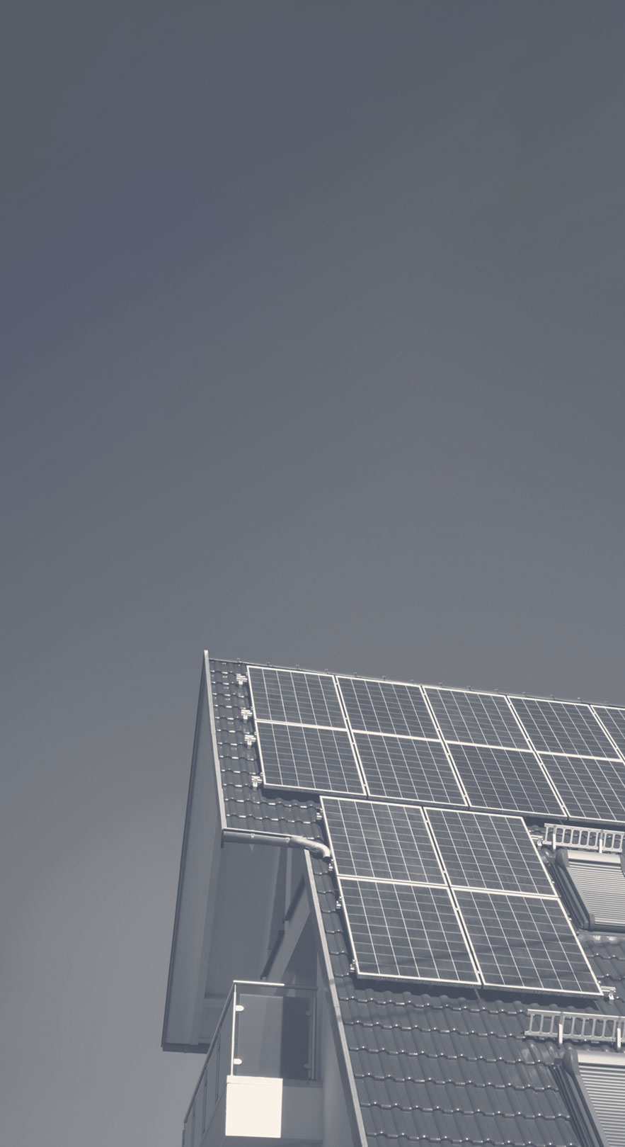 Solar panels on a roof