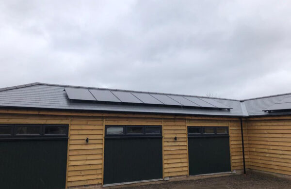 Solar panel system fitted to roof isle of wight