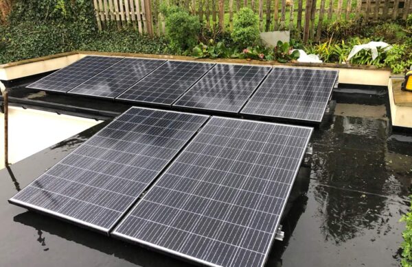 Flat roof solar panel system on the isle of wight