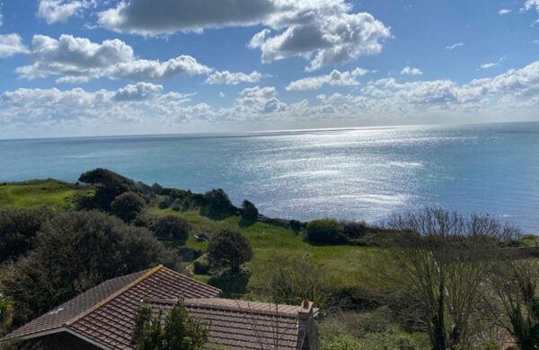View overlooking the see from roof isle of wight