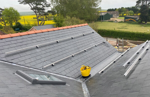 Solar panel fixings on a roof by island renewables