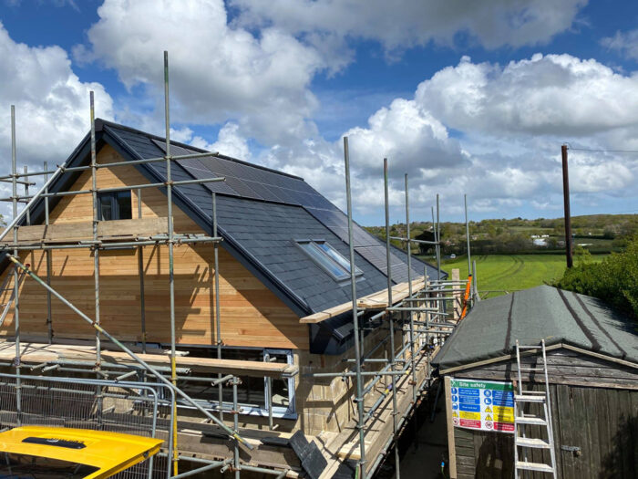 completed roof solar pv system isle of wight