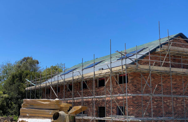 House and roof with solar panels fitted island renewables