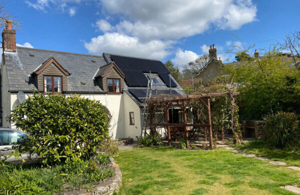 Completed Solar PV system on house roof by Island renewables