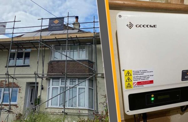 Goodwe inverter and solar panels fitted by island renewables
