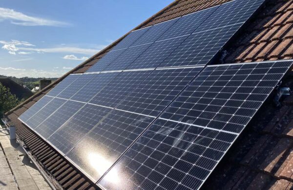 side view of solar panels fitted by island renewables