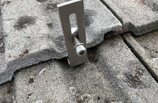 Solar panel bracket fitted to roof by island renewables