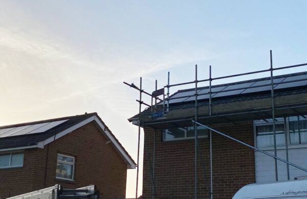 Neighbouring houses with solar pv fitted by island renewables