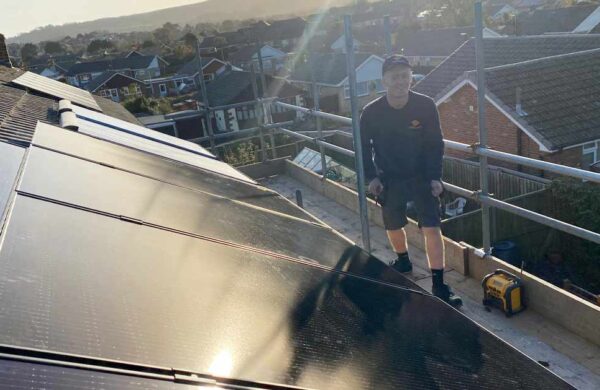 Solar panels fitted by island renewables