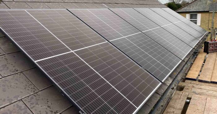completed solar panel install in ryde isle of wight