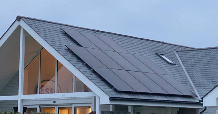 completed solar installation in bembridge isle of wight