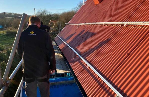 solar panel brackets fitted on a roof in rookley isle of wight