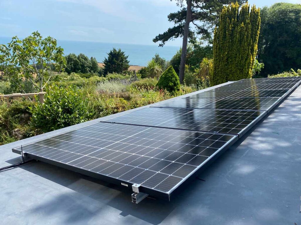 solar panels fitted in St Lawrence by island renewables isle of wight