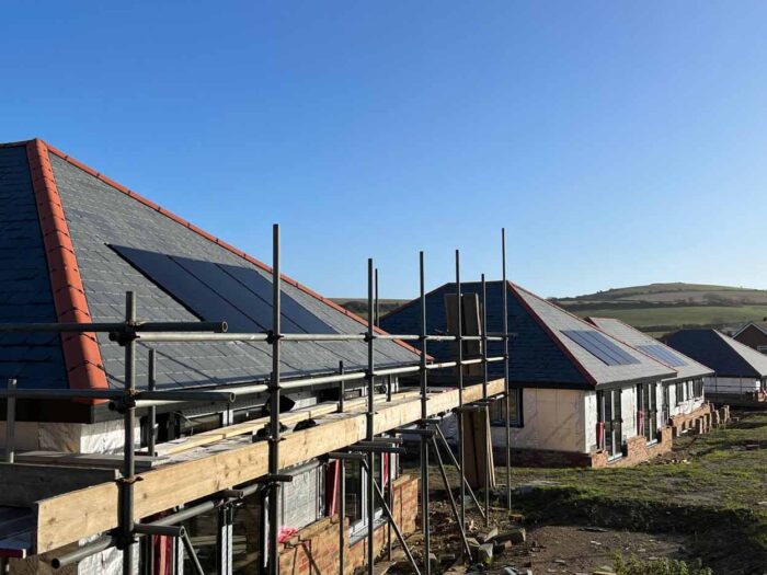 New build in roof solar panel system niton isle of wight