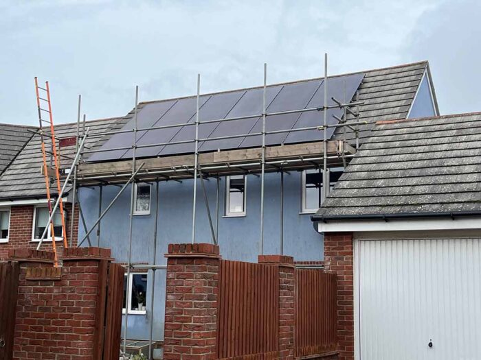 Solar panel roof installation east cowes isle of wight