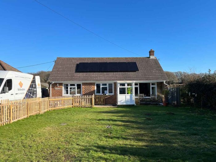 solar panels fitted to house roof inalverstone isle of wight