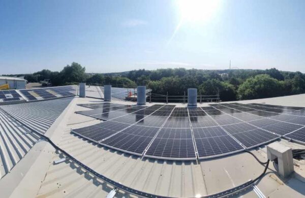 commercial solar panels fitted to aj Wells factory in newport isle of wight