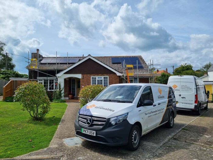 roof mounted solar panels installed by island renewables in totland isle of wight