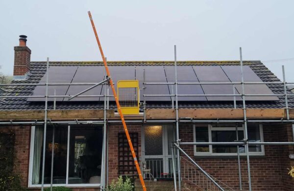solar panels installed by island renewables on a property roof isle of wight