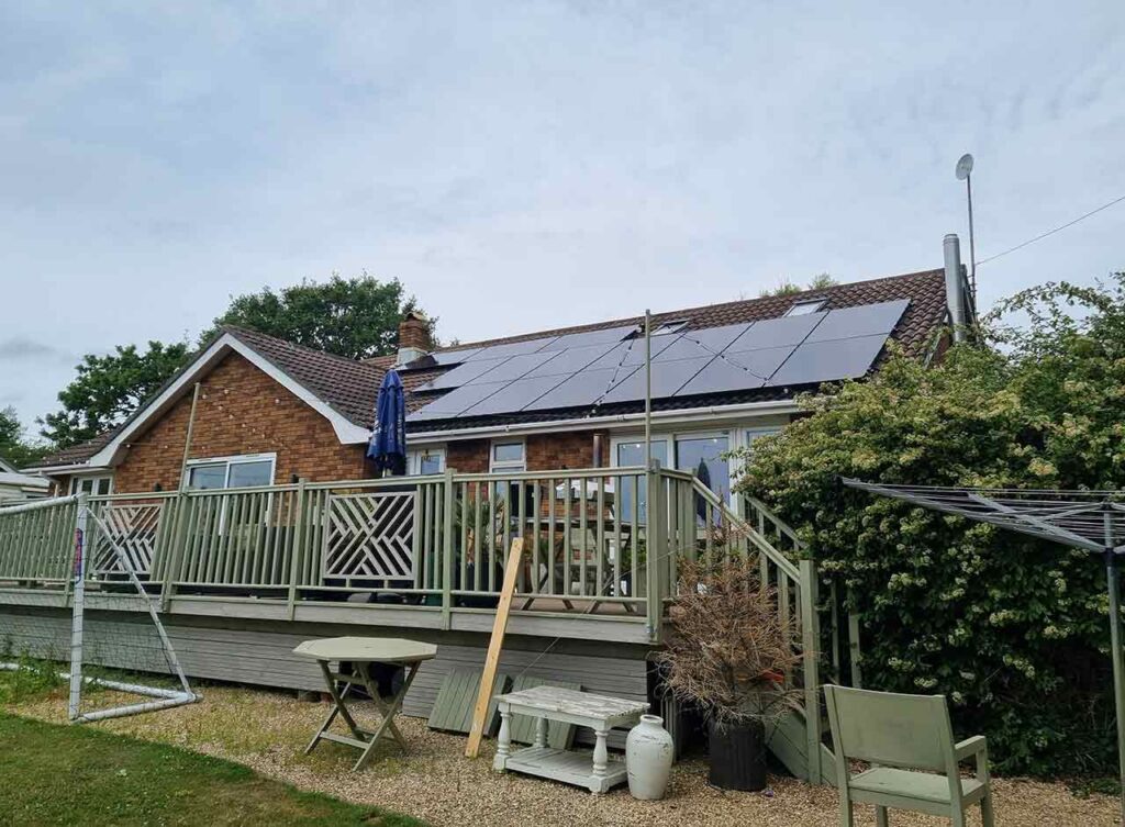 solar panels installed by island renewables in yarmouth isle of wight